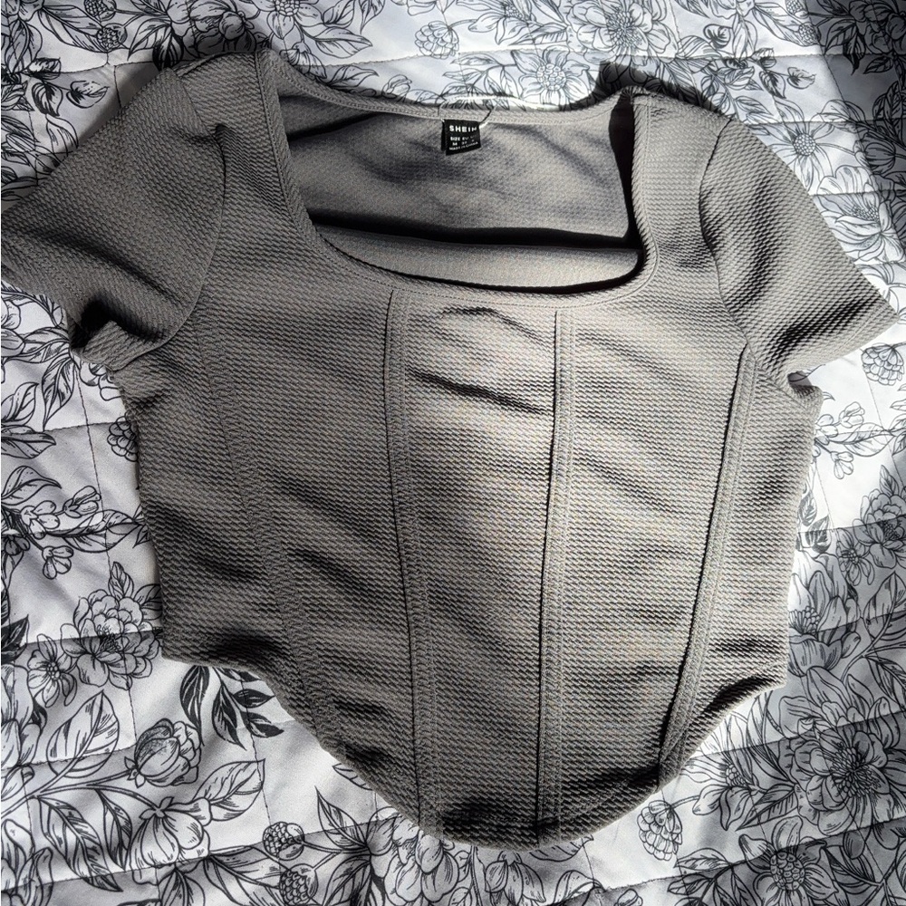 SHEIN Grey Crop Top
